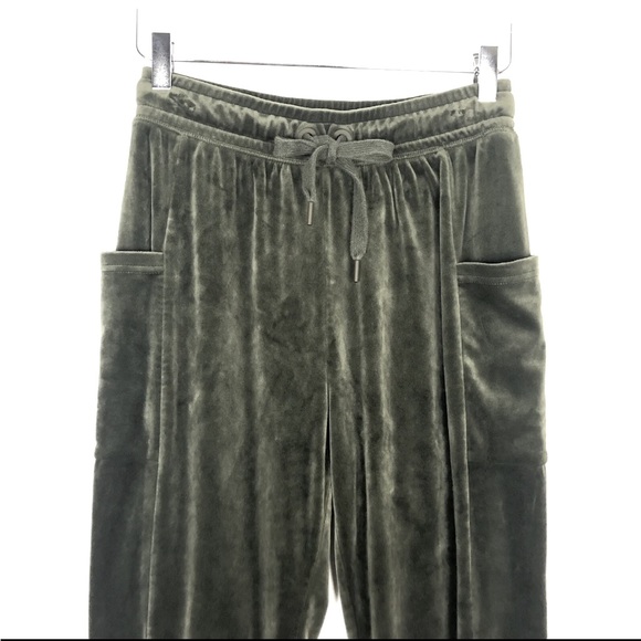 Aerie Offline After Party Velour Drawstring Joggers, Grey, Size Small, EUC - Picture 3 of 9